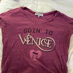 Wildfox t-shirt, burgundy